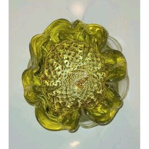 1950s Italian Art‎ Glass Bowl With Gold Flecks After Murano